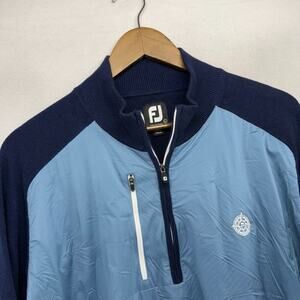 Footjoy Sweater Men's large Quarter Zip Wool Blend Windstopper Pullover Golf